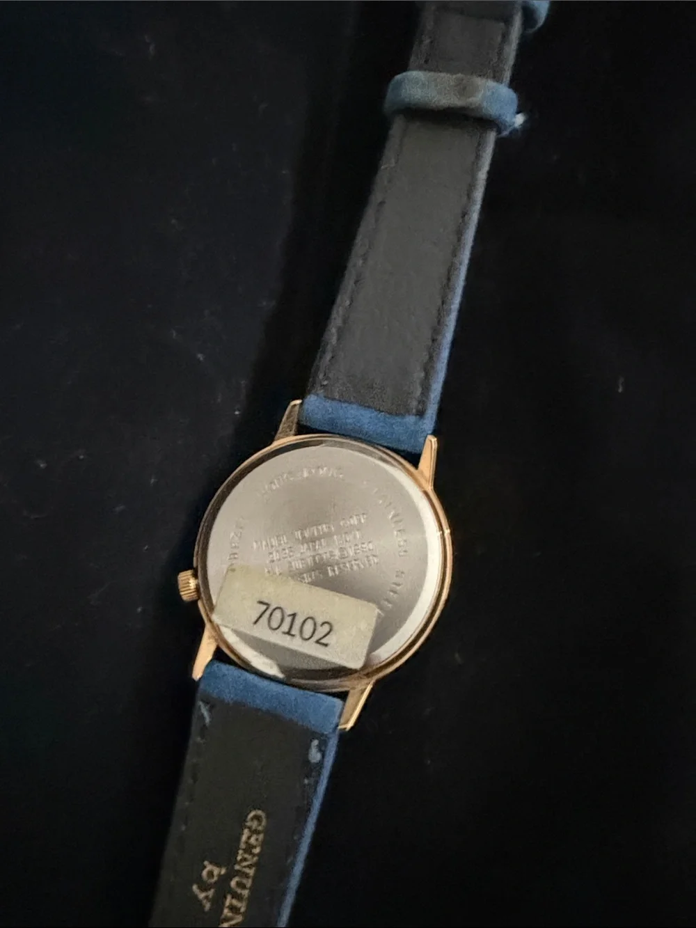 Blue Strap Gold-Tone Ballerina Dial vintage Watch